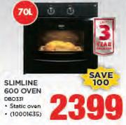 Defy Slimline 600 Oven DBO331