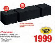Pioneer Center Speaker & Surround Kit-SES-21CR