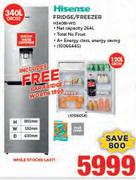 Hisense 340ltr Fridge/Freezer-H340BI-WD