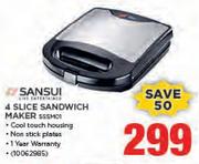 Sansui 4 Slice Sandwich Maker-SSSM01