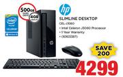 HP Slimline Desktop CEL-J3060