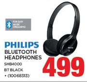 Philips Bluetooth Headphones SHB4000 BT Black