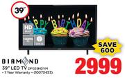 Diamond 39" HD Ready LED TV DFG39HDVM