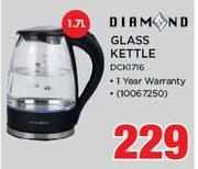 Diamond 1.7Ltr Glass Kettle DCK1716