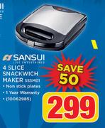 Sansui 4 Slice Snackwich Maker SSSM01