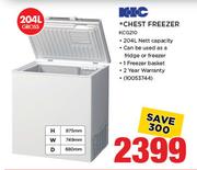 KIC 204ltr Gross Chest Freezer KCG210