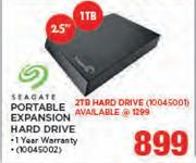 Seagate 2.5" 1TB Portable Expansion Hard Drive