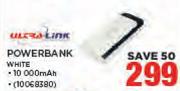 Ultra Link Powerbank White 10000 Mah
