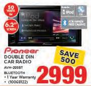 Pioneer Double Din Car Radio AVh-295BT