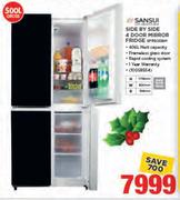 Sansui 500Ltr Side By Side 4 Door Mirror Fridge 