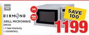 Diamond 34Ltr Grill Microwave DMO34