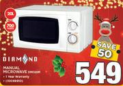 Diamond 20Ltr Manual Microwave DMO20M