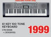 Casio 61 Key 100 Tone Keyboard CTK-1300K