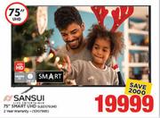 Sansui 75" UHD LED Smart TV SLEDD-75UHD