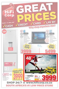 HiFi Corp : Great Prices (5 Apr - 15 Apr 2018), page 1