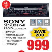 Sony Deckless Car radio CDX-G1200U