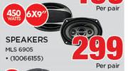 sansui 6x9" 450 Watts Speakers MLS 6905-Per Pair