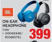 JBL On Ear Headphone T450