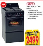 Defy 4 Plate 57Ltr Stove DSS514