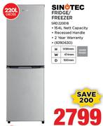 Sinotec 220Ltr Fridge/Freezer SRD220DB