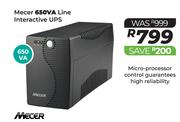 Mecer 650VA Line Interactive UPS
