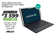 Mecer 10.1" Xpress Executive Rugged Cover 2 In 1 Tablet W/Keyboard