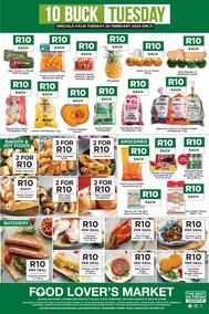 Food Lover's Market Gauteng, Limpopo, North West, Mpumalanga, Free State & Northern Cape : 10 Buck Tuesday (20 February 2024 Only)