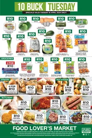 Food Lover's Market Gauteng, Limpopo, North West, Mpumalanga, Free State : 10 Buck Tuesday (16 April 2024 Only)