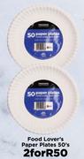 Food Lover's Paper Plates-For 2 x 50's