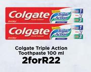 Colgate Triple Action Toothpaste-For 2 x 100ml