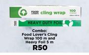 0Food Lover's Cling Wrap 100m & Heavy Foil 5m-Combo
