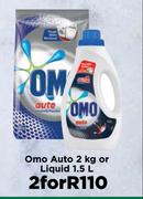 Omo Auto 2Kg Or Liquid 1.5L-For 2