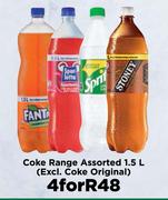 Coke Range Assorted-For 4 x 1.5L