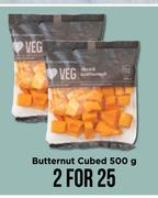Butternut Cubed-For 2 x 500g