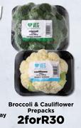 Broccoli & Cauliflower Prepacks-For 2