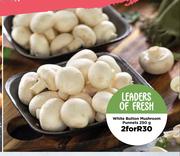 White Button Mushroom Punnets-For 2 x 250g
