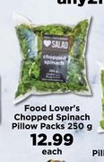 Food Lover's Choped Spinach Pillow Packs-250g Each