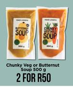Chunky Veg Or Butternut Soup-For 2 x 500g