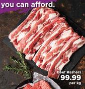 Beef Rashers-Per kg
