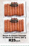 Bacon & Cheese Sausage Or Bacon & Cherry-280g Each