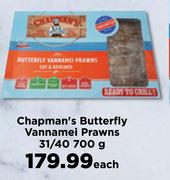 Chapman's Butterfly Vannamei Prawns 31/ 40-700g Each