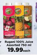 Rugani 100% Juice Assorted-750ml Each