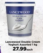 Lancewood Double Cream Yoghurt Assorted-1Kg Each