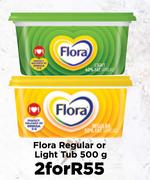 Flora Regular Or Light Tub-For 2 x 500g