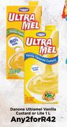 Danone Ultramel Vanilla Custard Or Lite-For Any 2 x 1L