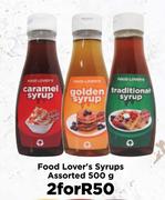 Food Lover's Syrups Assorted-For 2 x 500g
