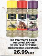 Ina Paarman's Spices Assorted-200ml Each