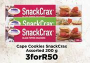 Cape Cookies Snack Crax Assorted-For 3 x 200g