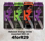 Reboost Energy Drink Assorted-For 4 x 500ml