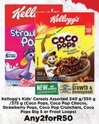 Kellogg's Kids Cereals Assorted-For Any 2 x 340g/350g/375g